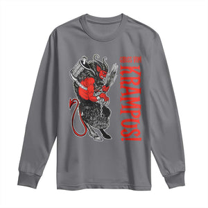 Horror Christmas Gruss Vom Krampus Long Sleeve Shirt TS09 Charcoal Print Your Wear