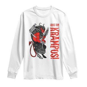 Horror Christmas Gruss Vom Krampus Long Sleeve Shirt TS09 White Print Your Wear