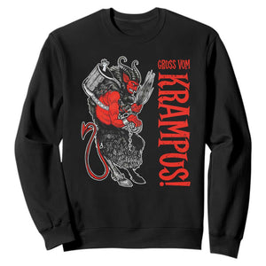 Horror Christmas Gruss Vom Krampus Sweatshirt TS09 Black Print Your Wear