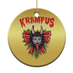 Xmas Krampus Christmas Ornament Season Greeting Coquette Bow Krampus TS09 Print Your Wear