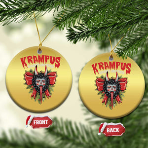 Xmas Krampus Christmas Ornament Season Greeting Coquette Bow Krampus TS09 Circle Gold Print Your Wear