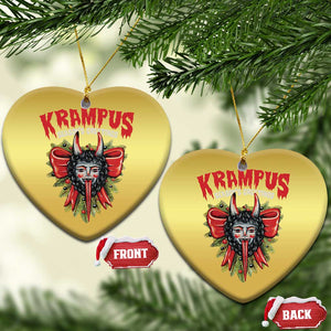 Xmas Krampus Christmas Ornament Season Greeting Coquette Bow Krampus TS09 Heart Gold Print Your Wear