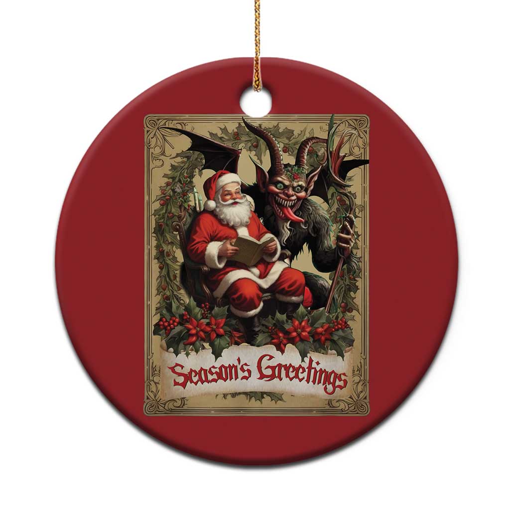 Xmas Krampus Christmas Ornament Season Greeting Vintage Tarot Card TS09 Print Your Wear