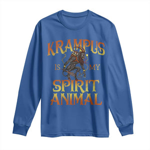 Christmas Krampus is My Spirit Animal Long Sleeve Shirt TS09 Royal Blue Print Your Wear