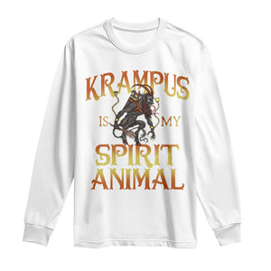 Christmas Krampus is My Spirit Animal Long Sleeve Shirt TS09 White Print Your Wear