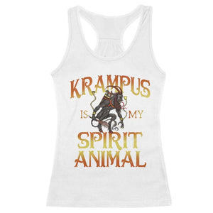 Christmas Krampus is My Spirit Animal Racerback Tank Top TS09 White Print Your Wear