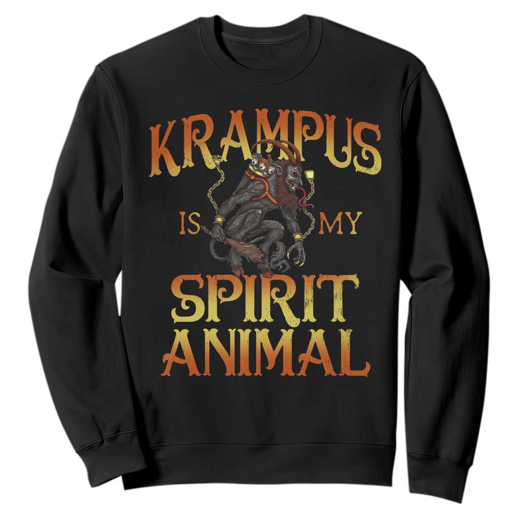 Christmas Krampus is My Spirit Animal Sweatshirt TS09 Black Print Your Wear