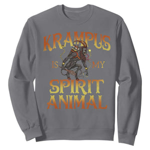 Christmas Krampus is My Spirit Animal Sweatshirt TS09 Charcoal Print Your Wear