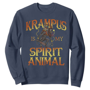 Christmas Krampus is My Spirit Animal Sweatshirt TS09 Navy Print Your Wear