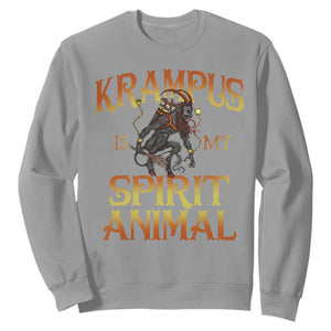 Christmas Krampus is My Spirit Animal Sweatshirt TS09 Sport Gray Print Your Wear