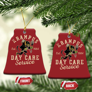 Xmas Krampus Day Care Service Christmas Ornament TS09 Bell Flake Red Print Your Wear