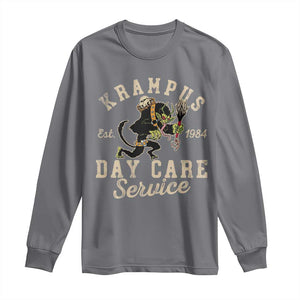 Christmas Krampus Day Care Service Long Sleeve Shirt TS09 Charcoal Print Your Wear