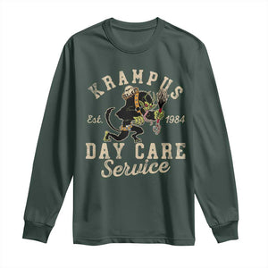 Christmas Krampus Day Care Service Long Sleeve Shirt TS09 Dark Forest Green Print Your Wear