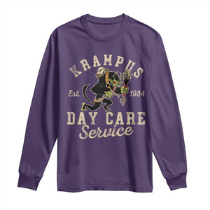 Christmas Krampus Day Care Service Long Sleeve Shirt TS09 Purple Print Your Wear