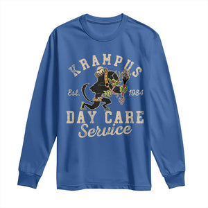 Christmas Krampus Day Care Service Long Sleeve Shirt TS09 Royal Blue Print Your Wear