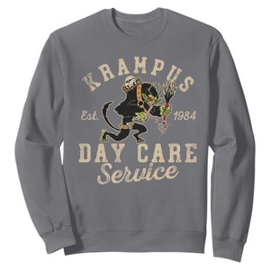 Christmas Krampus Day Care Service Sweatshirt TS09 Charcoal Print Your Wear