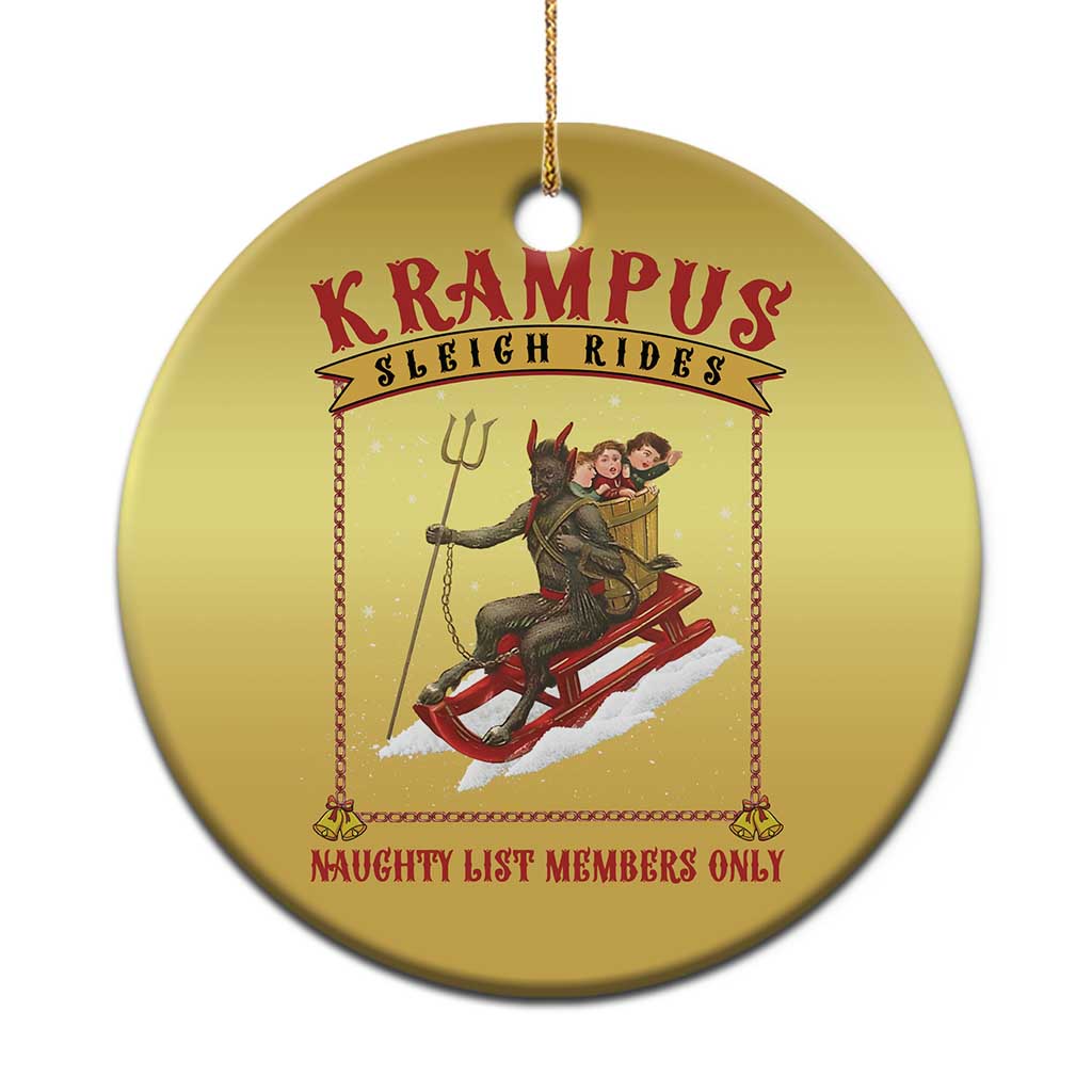 Funny Krampus Sleigh Rides Christmas Ornament Naughty List Members Only TS09 Print Your Wear