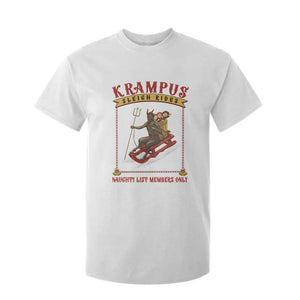 Funny Krampus Sleigh Rides T Shirt For Kid Naughty List Members Only TS09 White Print Your Wear