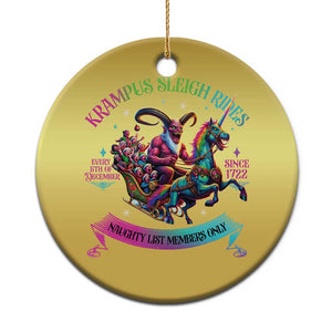 Funny Krampus Sleigh Rides Christmas Ornament Naughty List Members Only Since 1722 TS09 Print Your Wear