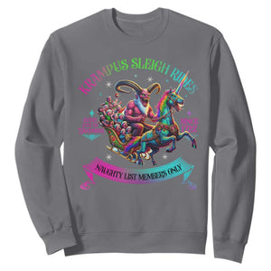 Funny Krampus Sleigh Rides Sweatshirt Naughty List Members Only Since 1722 TS09 Charcoal Print Your Wear