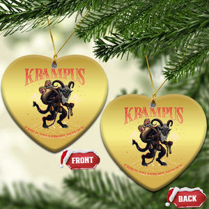 Krampus Christmas Ornament Child Transport Service Spooky Christmas TS09 Heart Gold Print Your Wear