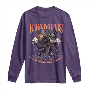 Krampus Long Sleeve Shirt Child Transport Service Spooky Christmas TS09 Purple Print Your Wear