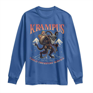 Krampus Long Sleeve Shirt Child Transport Service Spooky Christmas TS09 Royal Blue Print Your Wear