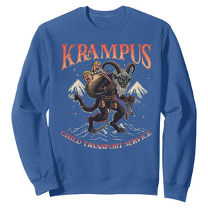 Krampus Sweatshirt Child Transport Service Spooky Christmas TS09 Royal Blue Print Your Wear