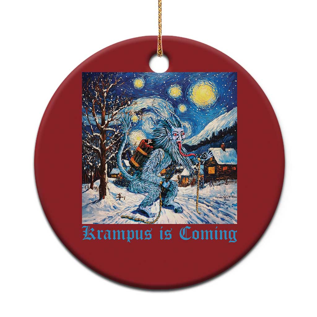 Krampus Is Coming Christmas Ornament Spooky Christmas Starry Night TS09 Print Your Wear