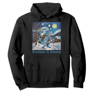 Krampus Is Coming Hoodie Spooky Christmas Starry Night TS09 Black Print Your Wear