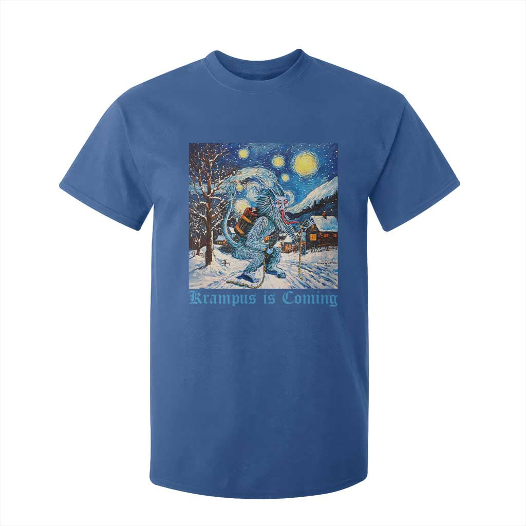 Krampus Is Coming T Shirt For Kid Spooky Christmas Starry Night TS09 Royal Blue Print Your Wear