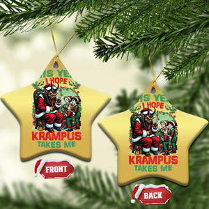 Xmas Krampus Christmas Ornament This Year I Hope Krampus Takes Me TS09 Star Gold Print Your Wear