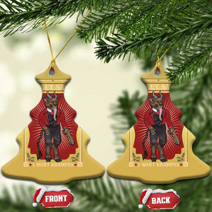 Funny Xmas Christmas Ornament Forget Santa I Want Krampus TS09 Christmas Tree Gold Print Your Wear