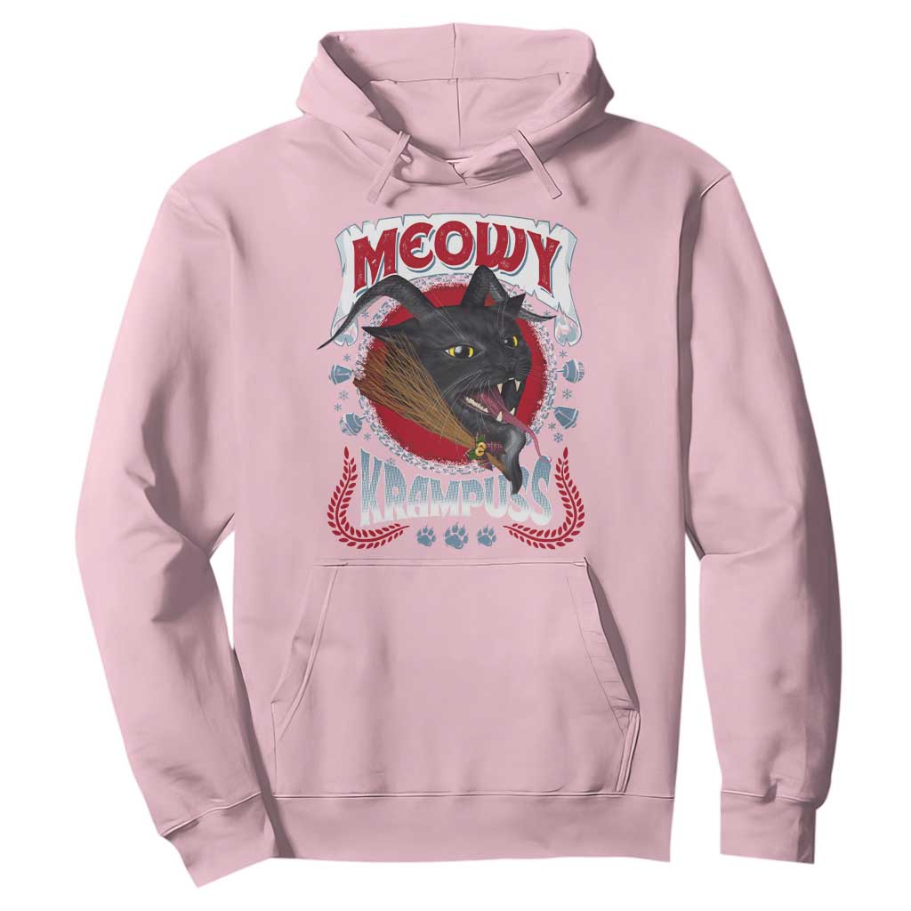 Christmas Krampus Cat Hoodie Meowy Krampuss Black Cat TS09 Light Pink Print Your Wear