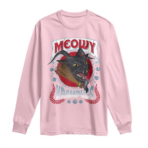 Christmas Krampus Cat Long Sleeve Shirt Meowy Krampuss Black Cat TS09 Light Pink Print Your Wear