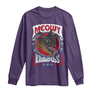 Christmas Krampus Cat Long Sleeve Shirt Meowy Krampuss Black Cat TS09 Purple Print Your Wear