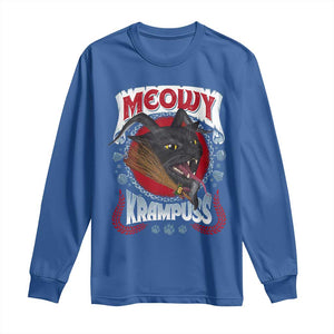 Christmas Krampus Cat Long Sleeve Shirt Meowy Krampuss Black Cat TS09 Royal Blue Print Your Wear