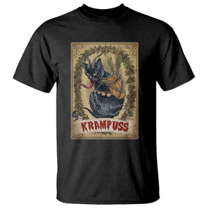 Krampus Cat T Shirt Krampuss Black Cat Vintage Horror Christmas TS09 Black Print Your Wear