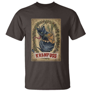 Krampus Cat T Shirt Krampuss Black Cat Vintage Horror Christmas TS09 Dark Chocolate Print Your Wear