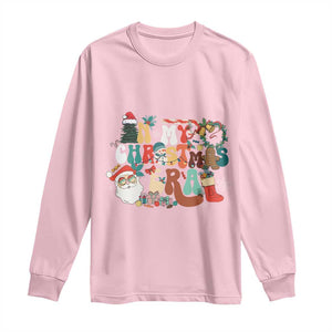 In My Christmas Era Retro Groovy Long Sleeve Shirt TS09 Light Pink Print Your Wear