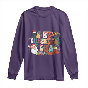 In My Christmas Era Retro Groovy Long Sleeve Shirt TS09 Purple Print Your Wear