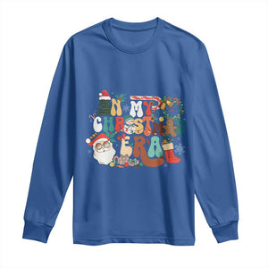 In My Christmas Era Retro Groovy Long Sleeve Shirt TS09 Royal Blue Print Your Wear