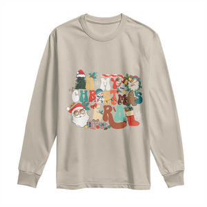 In My Christmas Era Retro Groovy Long Sleeve Shirt TS09 Sand Print Your Wear