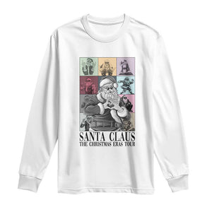 Funny Santa Claus The Christmas Eras Tours Long Sleeve Shirt TS09 White Print Your Wear