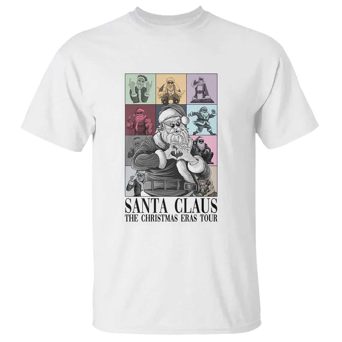 Funny Santa Claus The Christmas Eras Tours T Shirt TS09 White Print Your Wear