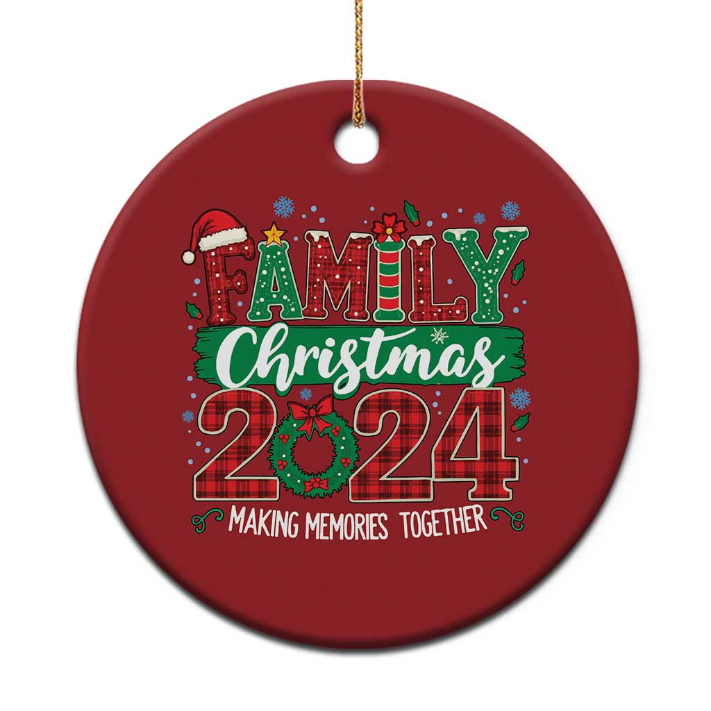 Family Christmas 2024 Christmas Ornament Making Memories Together TS09 Print Your Wear