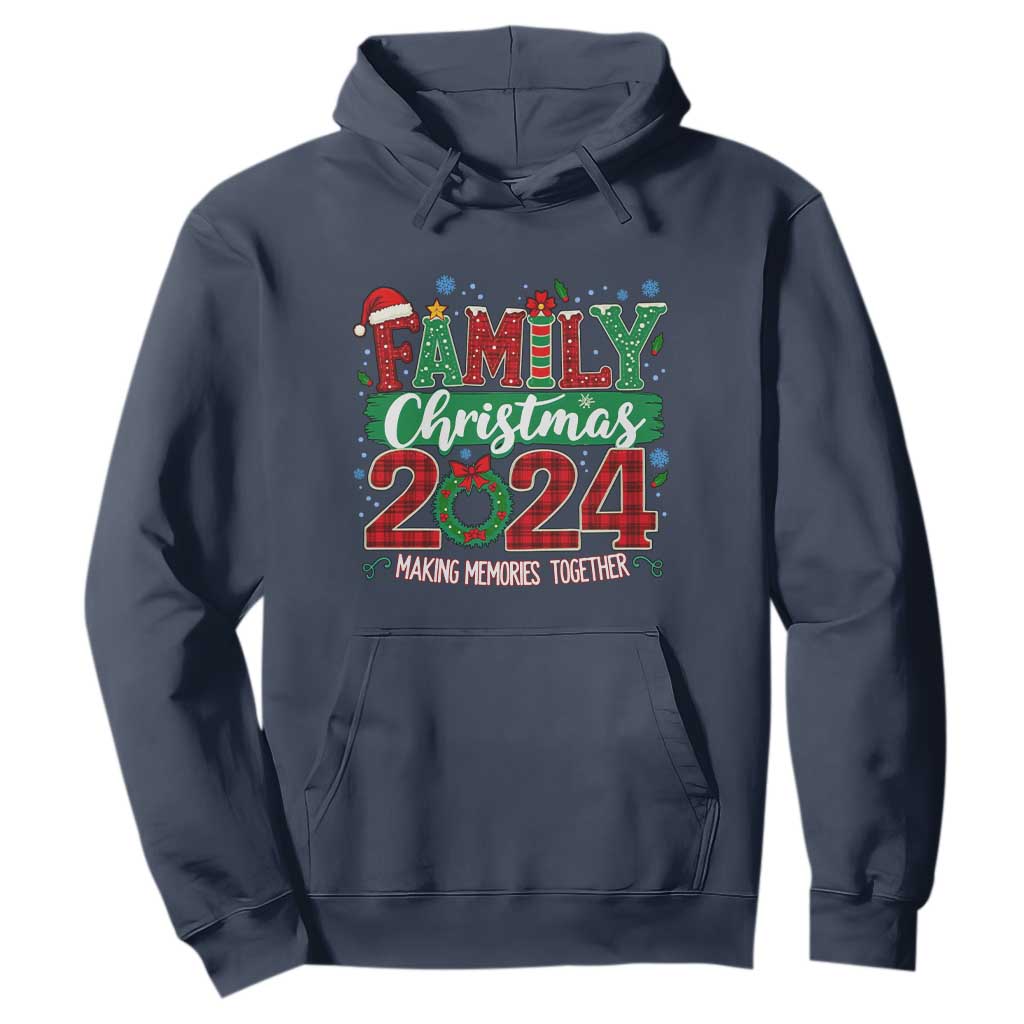 Family Christmas 2024 Hoodie Making Memories Together TS09 Navy Print Your Wear