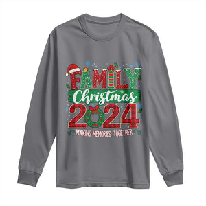 Family Christmas 2024 Long Sleeve Shirt Making Memories Together TS09 Charcoal Print Your Wear