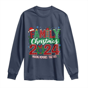 Family Christmas 2024 Long Sleeve Shirt Making Memories Together TS09 Navy Print Your Wear