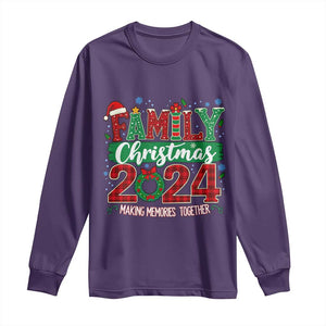 Family Christmas 2024 Long Sleeve Shirt Making Memories Together TS09 Purple Print Your Wear